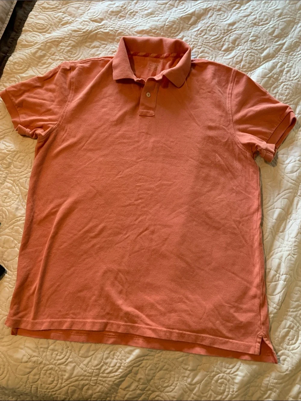 J. Crew Men's Coral Short-Sleeve Polo